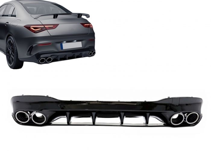 Diffuseur Chrome Conseils pour Mercedes CLA X118 C118 Sport Line 19+ CLA45S Look