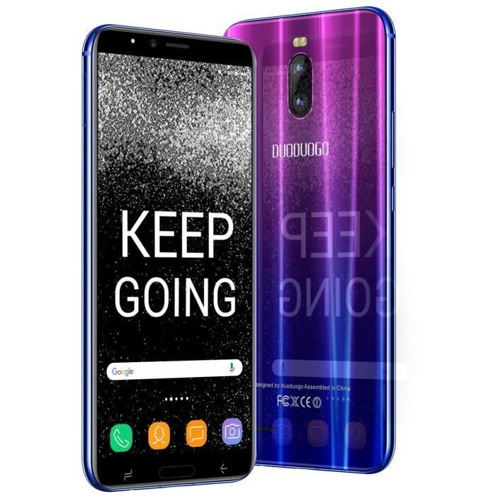 Téléphone Portable Pas Cher sans Forfait DUODUOGO J6+ 6 Pouces 4G Telephone Portable Debloqué 4800mAh 16 Go ROM 2Go RAM Face ID Dual