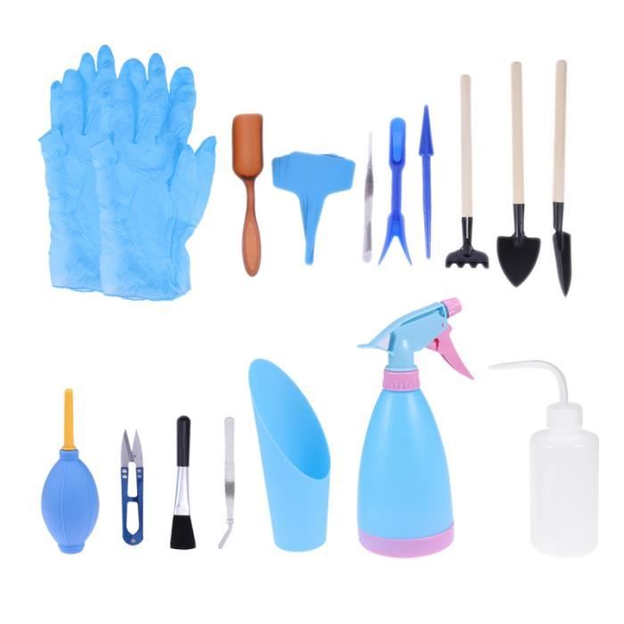 Outils de jardinage 21 pcs Ensemble succulent en pot de coulée de jeu d'adresse jeux de recre - jeux d'exterieur