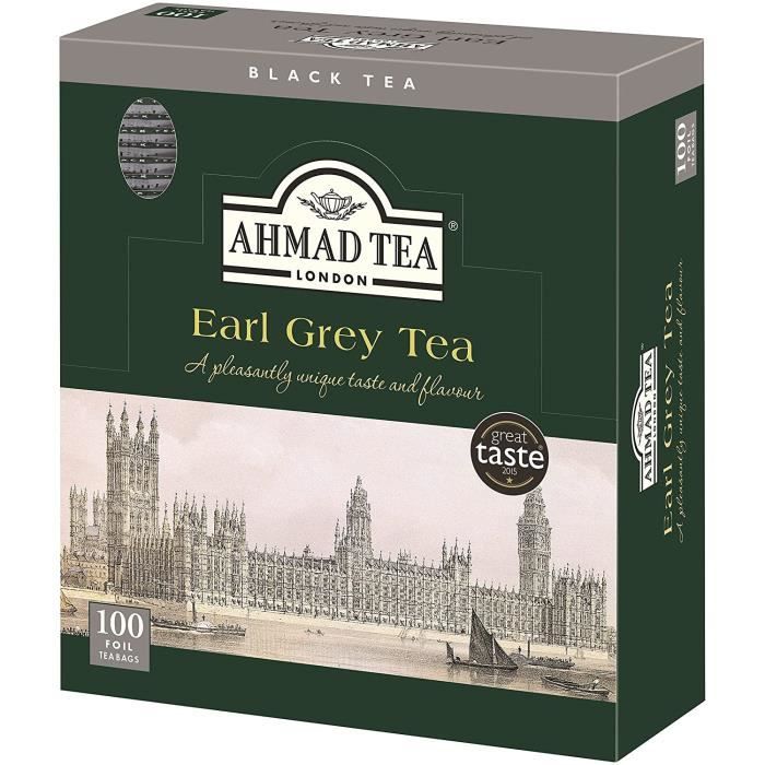 The Noir - Tea Earl Grey Thé 100 Sachets Dans Sac Alu