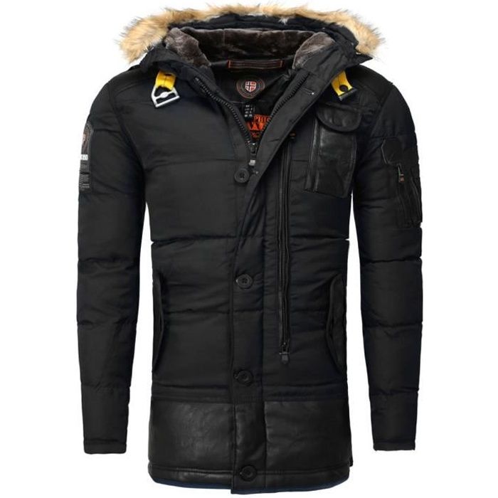 Parka capuche Geographical Norway Parka Bussel noir XXXL