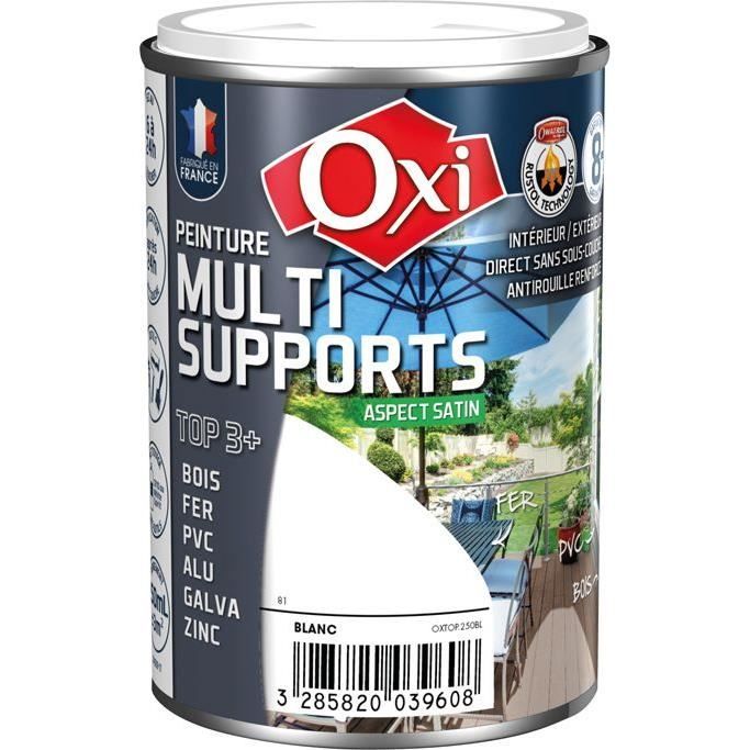 Peinture multi supports TOP3+ satin 0.250 L - brun