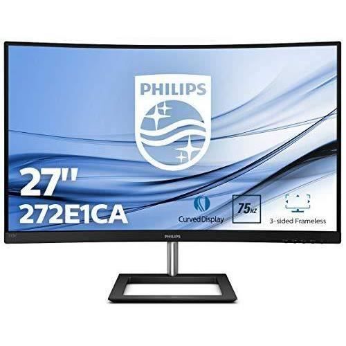Philips E Line 272E1CA écran Plat de PC 68,6 cm (27 -) Full HD LCD Incurvé Mat Noir - Écrans Plats de PC (68,6 cm (27-), 1920 x