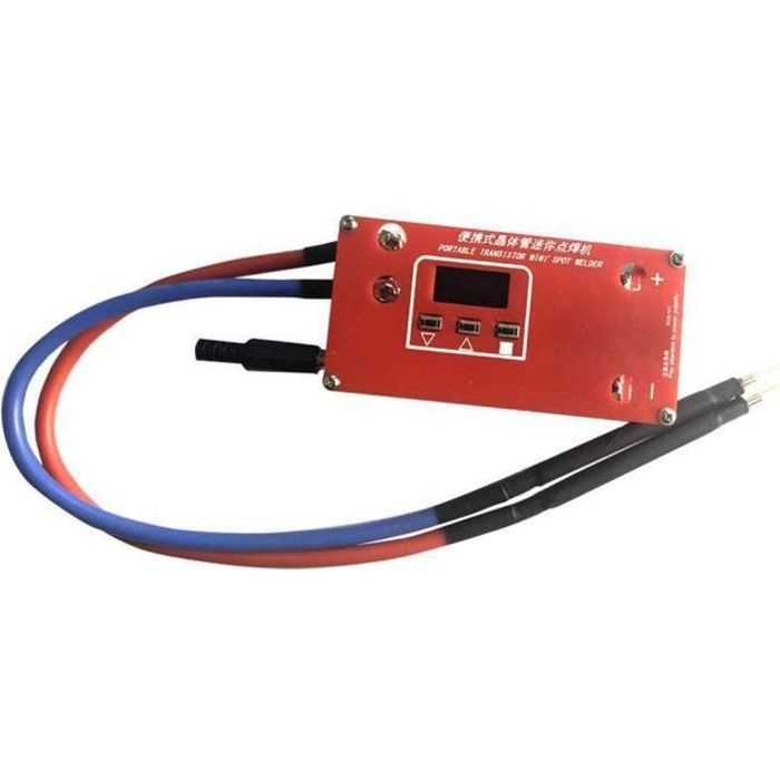 Mini Soudeuse bricolage Machine de soudure ABS Red Portable Batterie 18650 Divers Alimentations de soudage