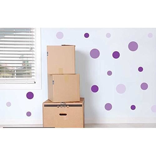 1903&couleur complète lot de 19 violet lavande lilas à pois Autocollant Mural Chambre à Coucher Filles décor à la maison