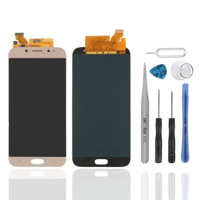 TD® Ecran de remplacement Complet Ecran vitre tactile LDC Doré Samsung Galaxy J7 2017 SM-J730F + Kit outils / Solide et durable