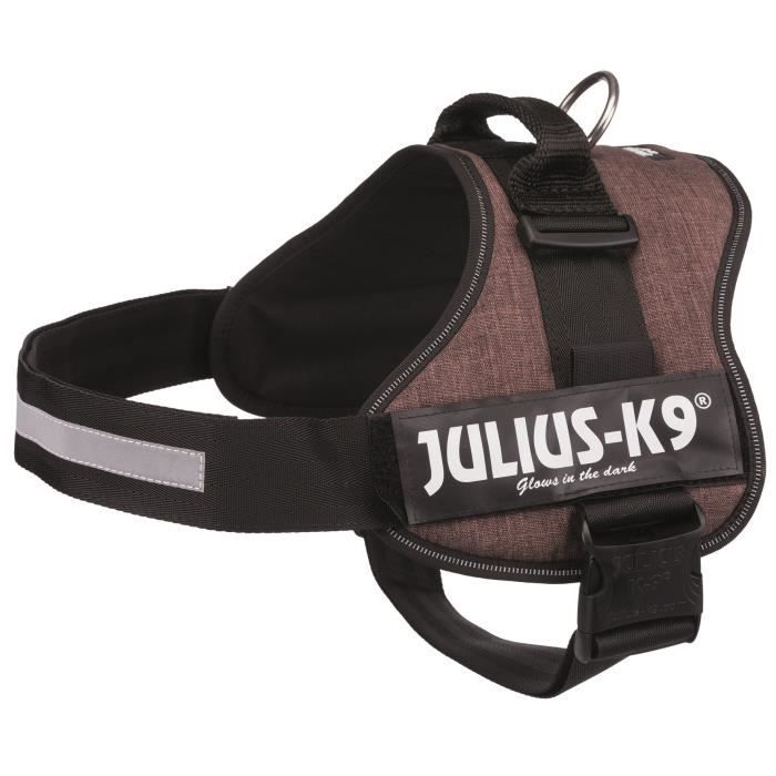 JULIUS K9 Harnais Power 3–XL-XXL : 82–116 cm - 50 mm - Moka - Pour chien