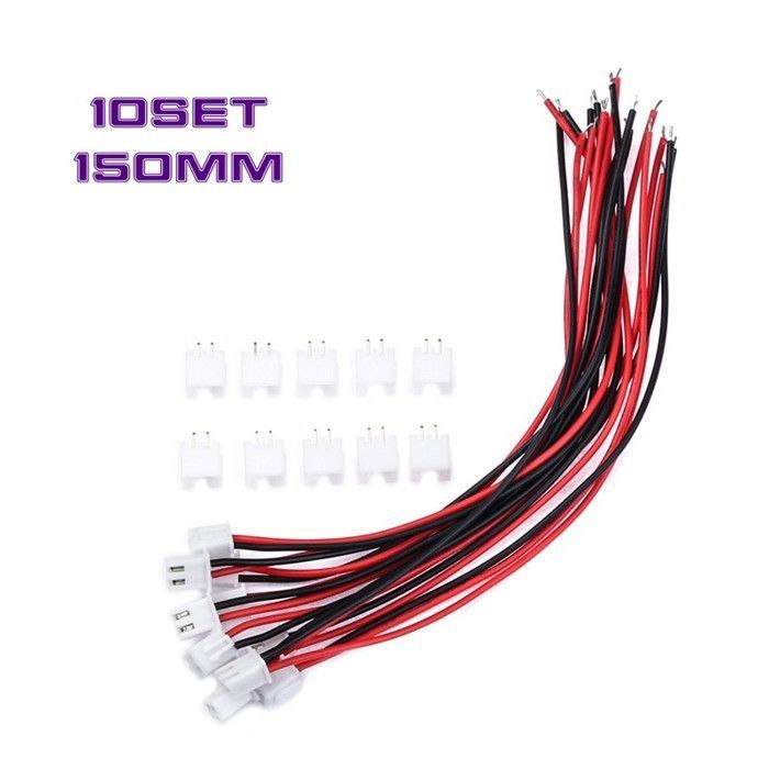 HUAZIZ 50 Paires Micro JST-ZH 1.5mm 3-Pin Connector Plug avec Cables 15cm