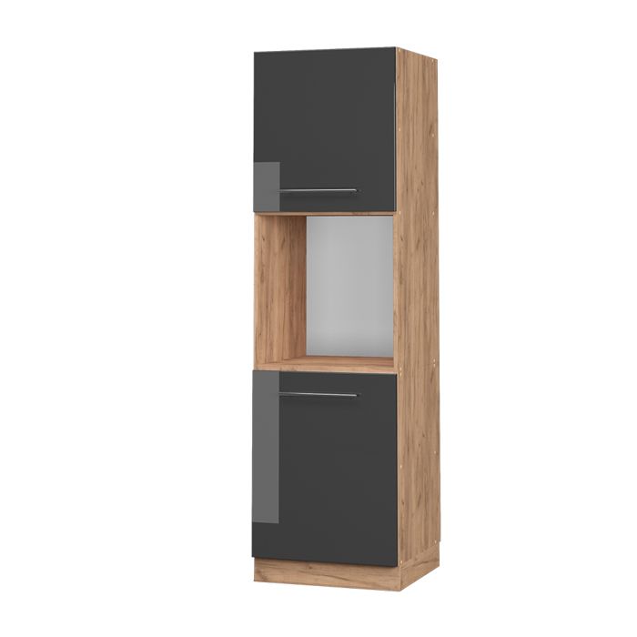 Vicco Cuisine Chêne doré/anthracite 240cm sans PT, Fame-Line | Chêne