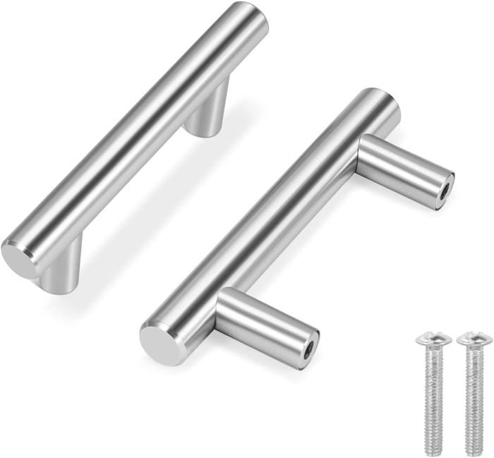 Lot 2 Paires Barres De Traction Pliables Inox Pour Placard, Tatami, Armoire - Côté Gauche Et Droit