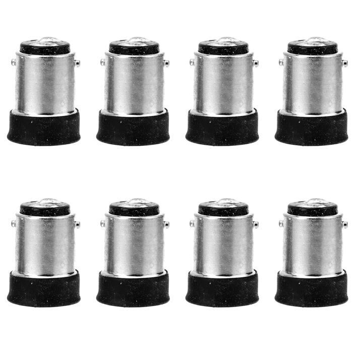 Adaptateur B15 à E14 Culot Dampoule Convertisseur 8 Pièces Lumière Adaptateur Dampoule Douille de Lumière