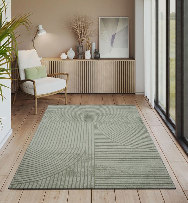 Tapis Moderne - THE CARPET - Everest - Effet 3D - Vert - 140 x 200 cm