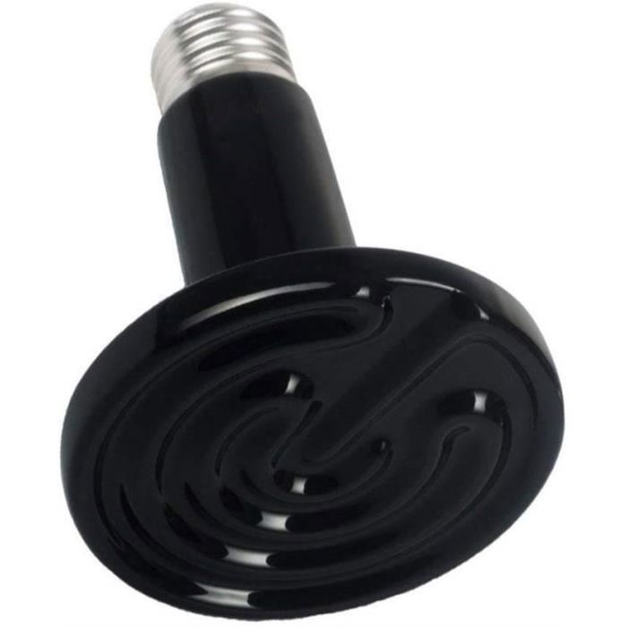 Comparer les prix de Lampe chauffante en céramique pour reptiles - Infrarouge - 25W à 200W - Noir