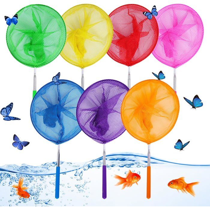 PHIEZC Lot de 6 épuisettes de pêche pour enfants | Filet à papillons, épuisette à papillons, convient aux enfants pour attraper les insectes en été, les petits poissons, etc PHIEZC Lot de 6 épuisettes de pêche pour enfants | Filet à papillons, épuisette à papillons, convient aux enfants pour attraper les insectes en été, les petits poissons, etc
