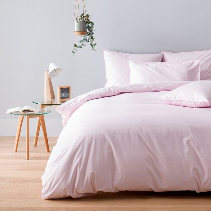 Parure de Couette - 220x240 cm - 100% Coton - 4 Pièces - Rose Parure de Couette - 220x240 cm - 100% Coton - 4 Pièces - Rose