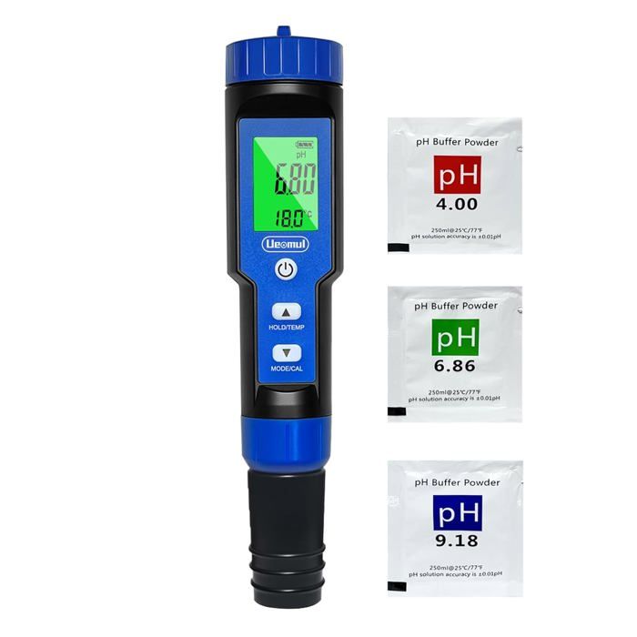 Ueomul pH TDS mètre Combo, pH TDS Température 3 EN 1 Testeur de qualité