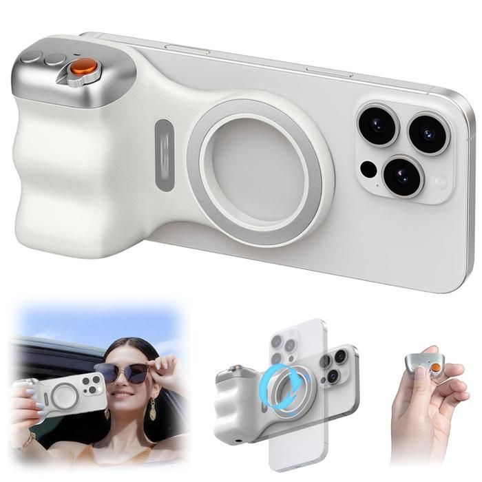 Poignée magnétique pour téléphone support de prise de vue pour smartphone avec déclencheur sans fil Poignée magnétique pour téléphone support de prise de vue pour smartphone avec déclencheur sans fil