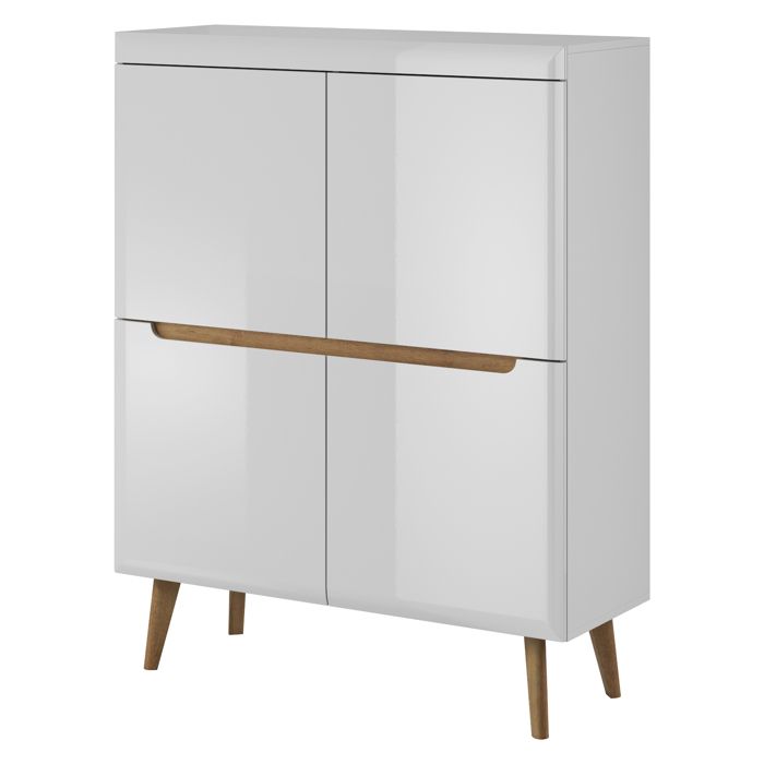 Buffet Komodee SUDBURRY KOM1 Façades brillantes en MDF Blanc Blanc 40 x 107 x 134 cm Buffet Komodee SUDBURRY KOM1 Façades brillantes en MDF Blanc Blanc 40 x 107 x 134 cm