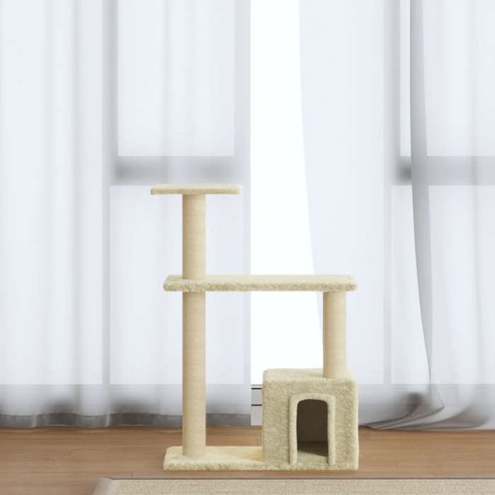 Arbre à chat - vidaXL - Sisal Crème - 70 cm - Griffoirs - Maison Douillette