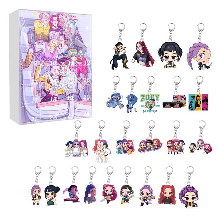 Calendrier De L'Avent 2025,Calendrier De L'Avent,Calendrier De NoëL Sur 24 Jour,24 Petites Dem Slayer Figurine Pour Les Enfent - Maison