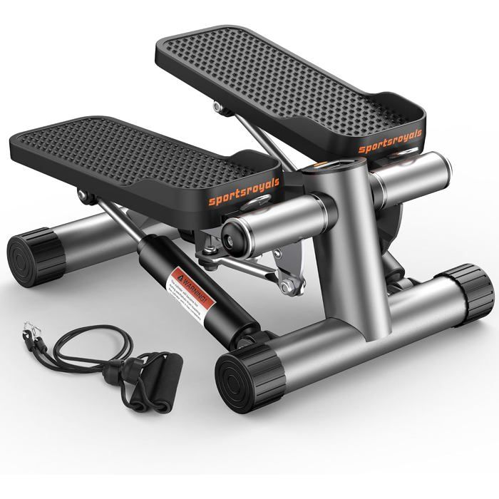 Stepper - FED FITNESS - Mini stepper - bandes résistance - hydraulique - Ecran LCD - Max 150kg - Débutant à Confirmé