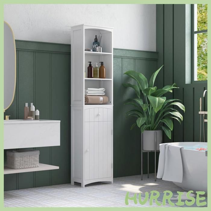 Cocosity Meuble Colonne De Salle De Bain Meuble Colonne Rangement Wc Avec Étagère Et Tiroir Placard 34L X 24L X 170H Cm Blanc