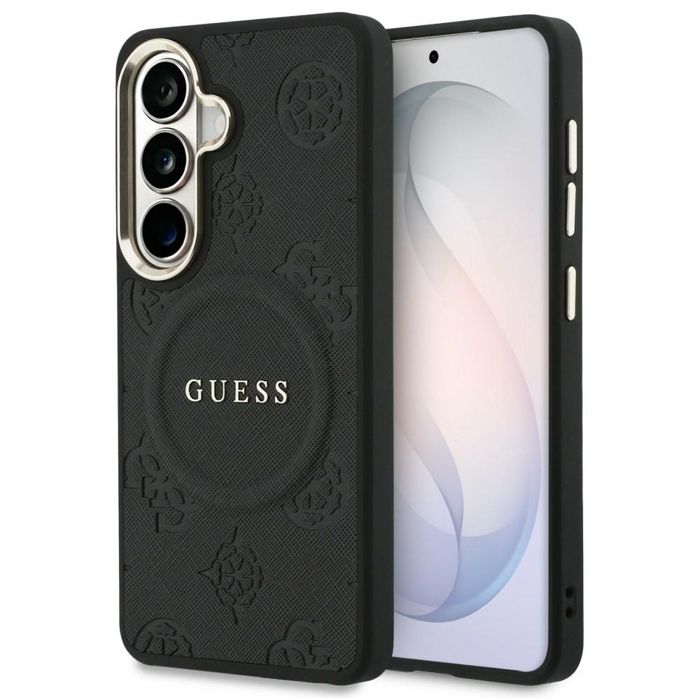Étui Guess Saffiano Peony Embossed Ring MagSafe pour Samsung Galaxy S26 Neuf