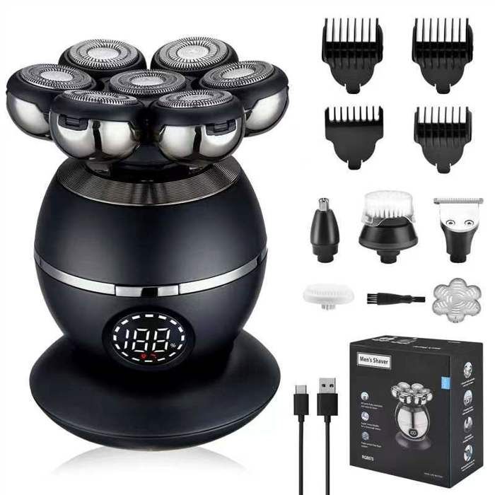 Rasoir Tete Chauve Homme 7D Rasoir Électrique Homme- Tondeuse Crane Chauve- Humide