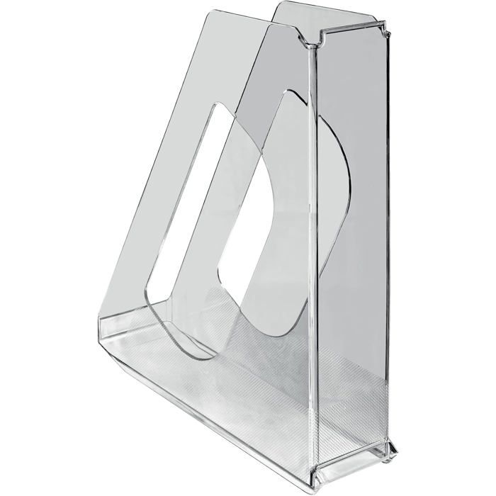 Porte-Revues A4 en Plastique Robuste Rangement pour Catalogues Magazines et Dossiers Transparent 628226