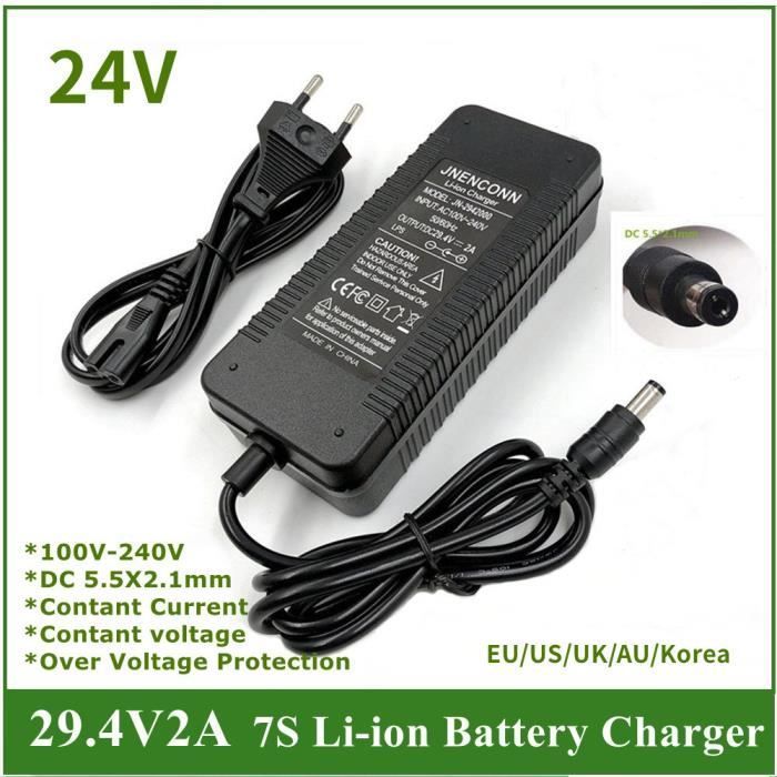 Corée - Chargeur De Batterie Au Lithium Li-ion 24v Série 7 29.4v