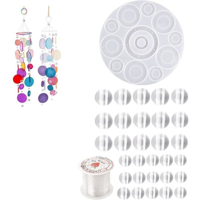 MUYAPAY – Kit De Carillons éoliens Sirène à Peindre En Bois – 9 Pièces – Atelier Créatif Enfant 3-10 Ans – Cadeau Anniversaire – Loisirs Manuels