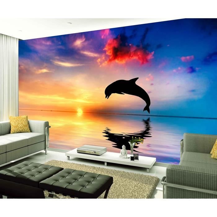 Autocollant Mural 3D Coucher De Soleil Sur La Mer - Pour Contremarches D'escalier - Design Fay - Neuf