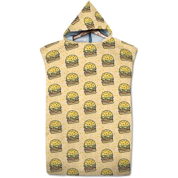 Poncho De Bain Microfibre Unisexe - Serviette Capuche Pour Plage, Piscine, Surf - Taille Adulte