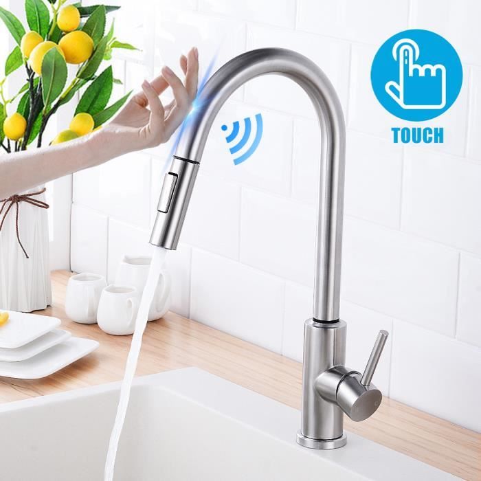 robinet de cuisine melangeur pivotant pour robinet 360 d evier escamotable douchette extractiblec retractable verseur de pulverisat cdiscount bricolage