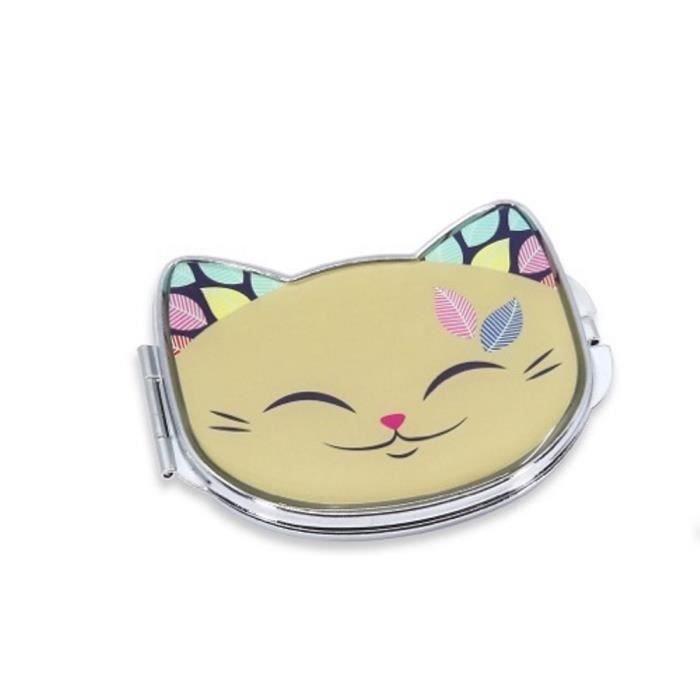 Miroir De Sac Forme Chat Porte Bonheur Mani The Lucky Cat Sable Dore Cdiscount Au Quotidien
