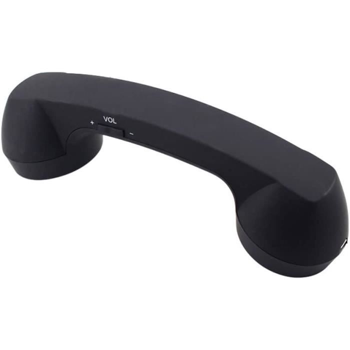 Combinaison Téléphone Sans Fil Rétro - Bluetooth - Haut-parleur HD - Rechargeable - Pour Mobile Et PC - Noir