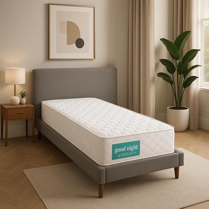 Matelas 100x200 Soutien tres Ferme Ame Mousse Densite 35 kgs/m2 Aertech+ Hauteur 21 cm 5 zones de confort