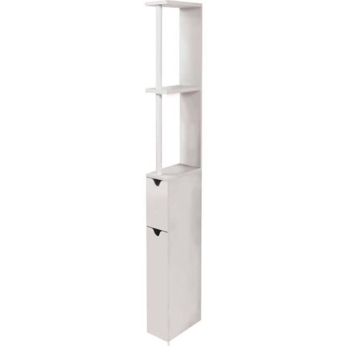 Meuble De Rangement Wc Werkapro Blanc 2 Tiroirs H 1 18m Achat