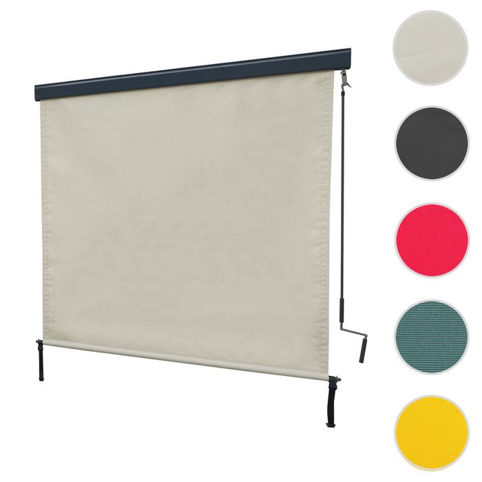 Store enrouleur vertical HWC-F42 store extérieur Protection anti-UV 50 - 250x180 cm anthracite