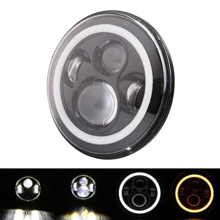 Kit Phare Avant LED 7" + Antibrouillard 4.5" Pour Harley Touring Electra Glide, Road King, Street Glide - Noir - 5