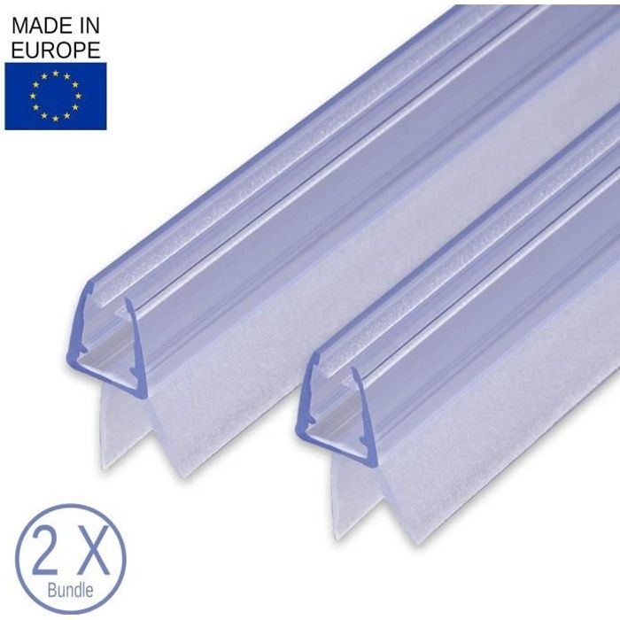 Joint D'Étanchéité Pour Porte De Douche - Forme F - Pour Verre 6 Mm - Espace 0-20 Mm - Anti-Fuite Et Anti-Poussière