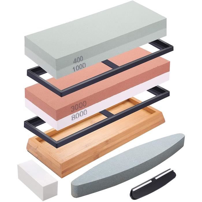 Ensemble De Pierres À Aiguiser Pour Couteaux, Grain 400-1000, Pierre À