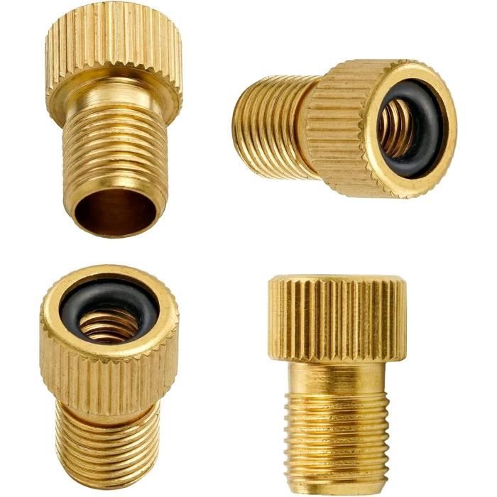 Adaptateur Valve Gonflage Pneus Vélo Gonfleur Manuel Ou Compresseur D air Convertit Presta (fine