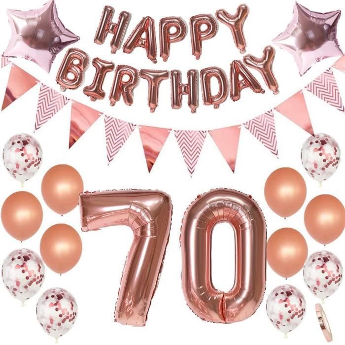 Decoration 70eme Anniversaire Femme Or Rose Set Deco Fete 70eme Anniversaire Deco Anniversaire Femmes 70 Ans 70eme Annivers 592 Cdiscount Maison