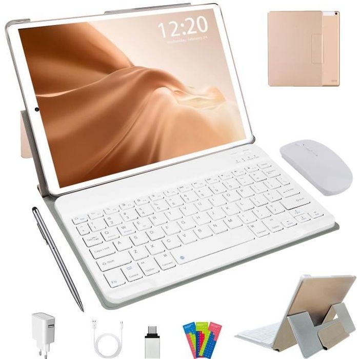 tablette tactile 2 en 1 book d or tab 4g double s