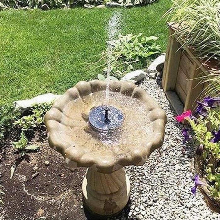 Fontaine de jardin - Pompes à eau - Cascade - Marron - 180l/H - Plastique Résine - A fixer au sol - Electrique