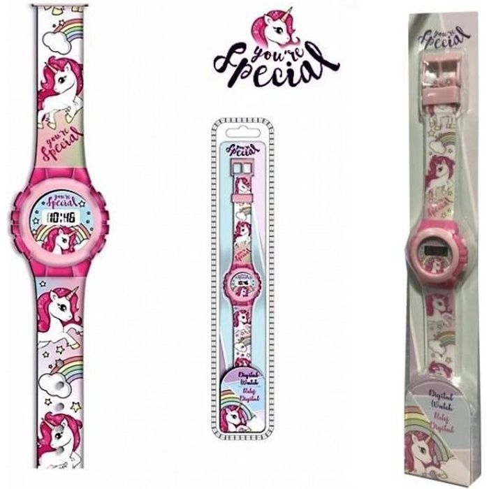 Montre Licorne Digitale Rose Enfant Tendance Tendance