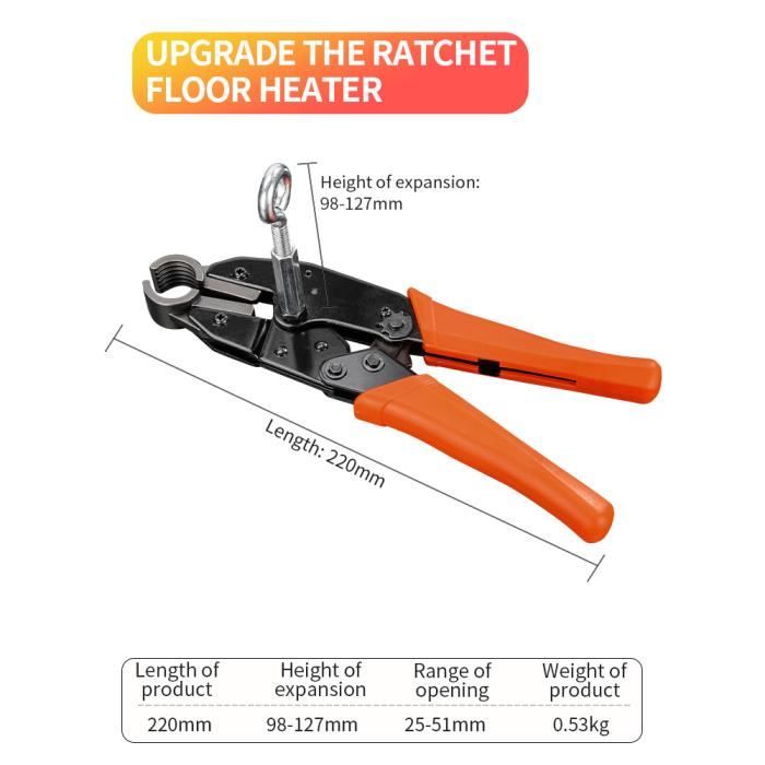 URPIZY Coupe-tube à Cliquet 8-29 Mm - Pour Tubes Acier, Cuivre, Aluminium, PVC, Utilisation à Une Main, Espaces étroits