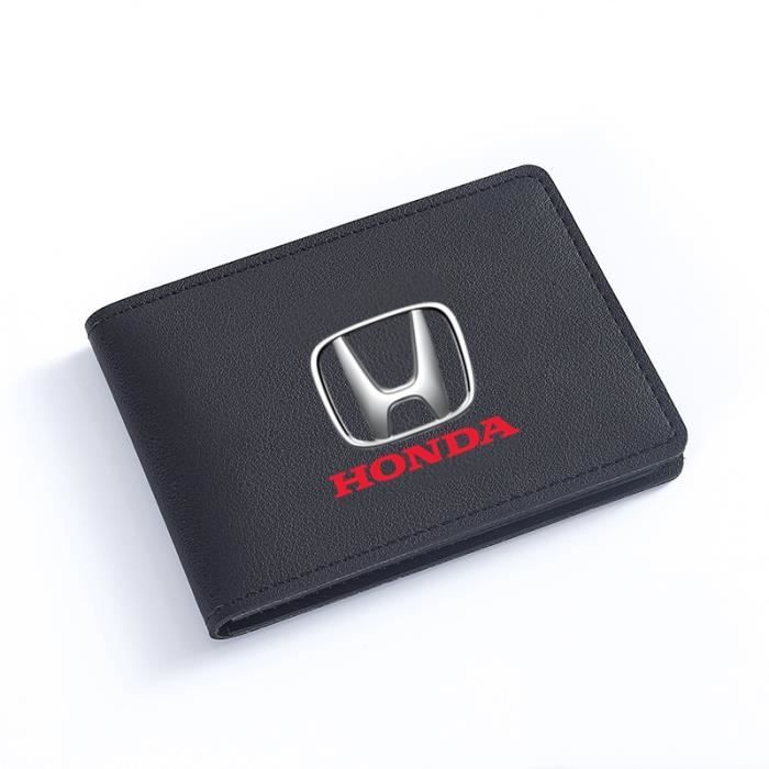 Coque cle Etui en cuir pour permis de conduire etui pour Documents de conduite porte carte de credit pour Honda Type Black Cdiscount Bagagerie Maroquinerie