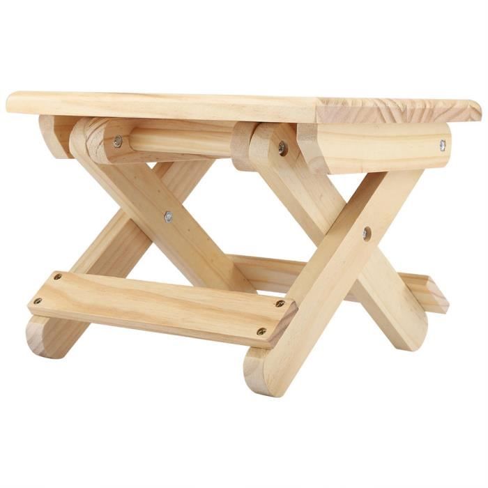 Tabouret en bois - Support de plante - Pot de fleur - Décoration - 17